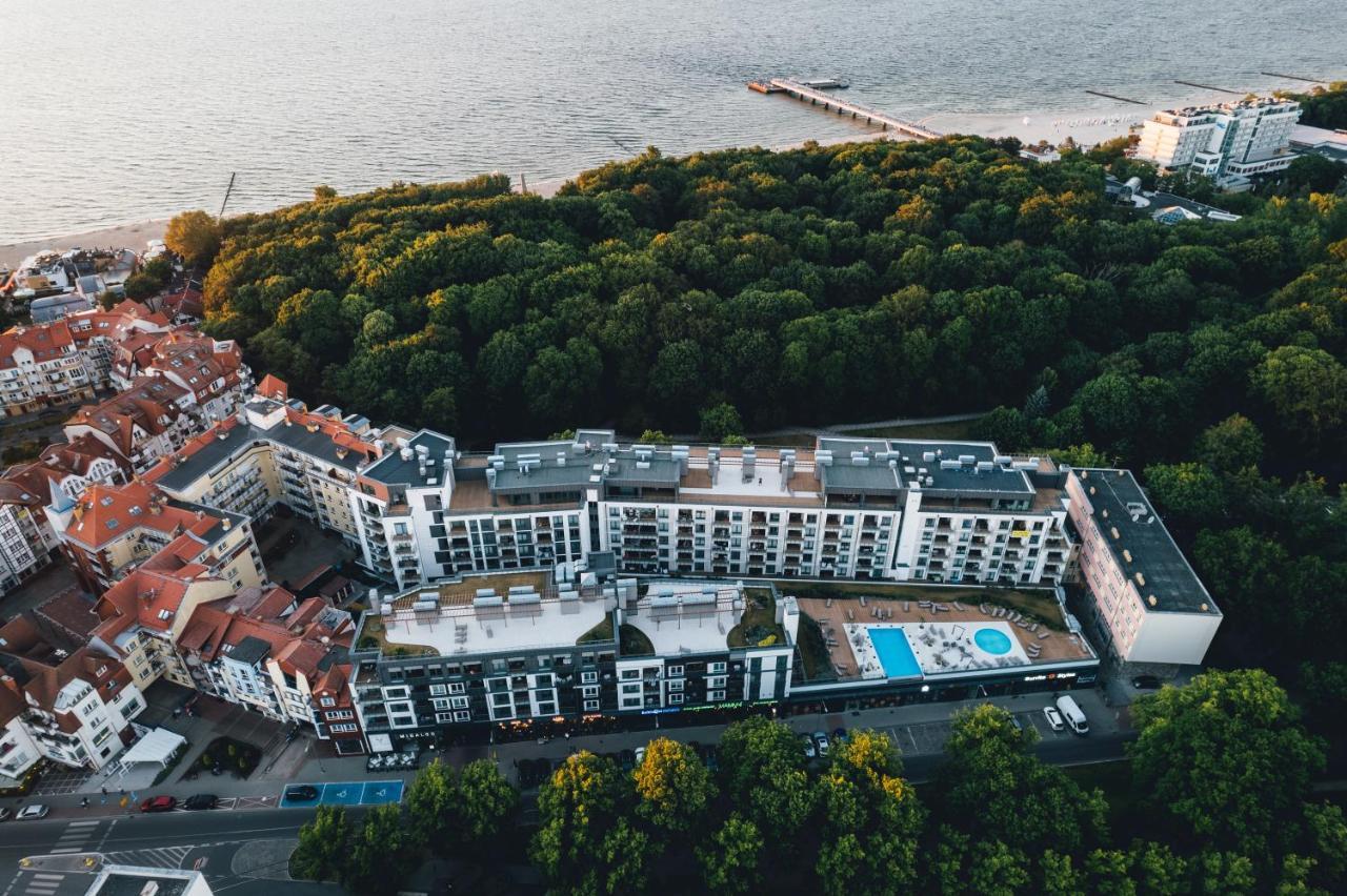 Nadmorskie Tarasy Pink&Blue Z Prywatnym Tarasem Basen Kryty&Zewnetrzny Infinity Silownia Sala Zabaw Kołobrzeg Exterior foto